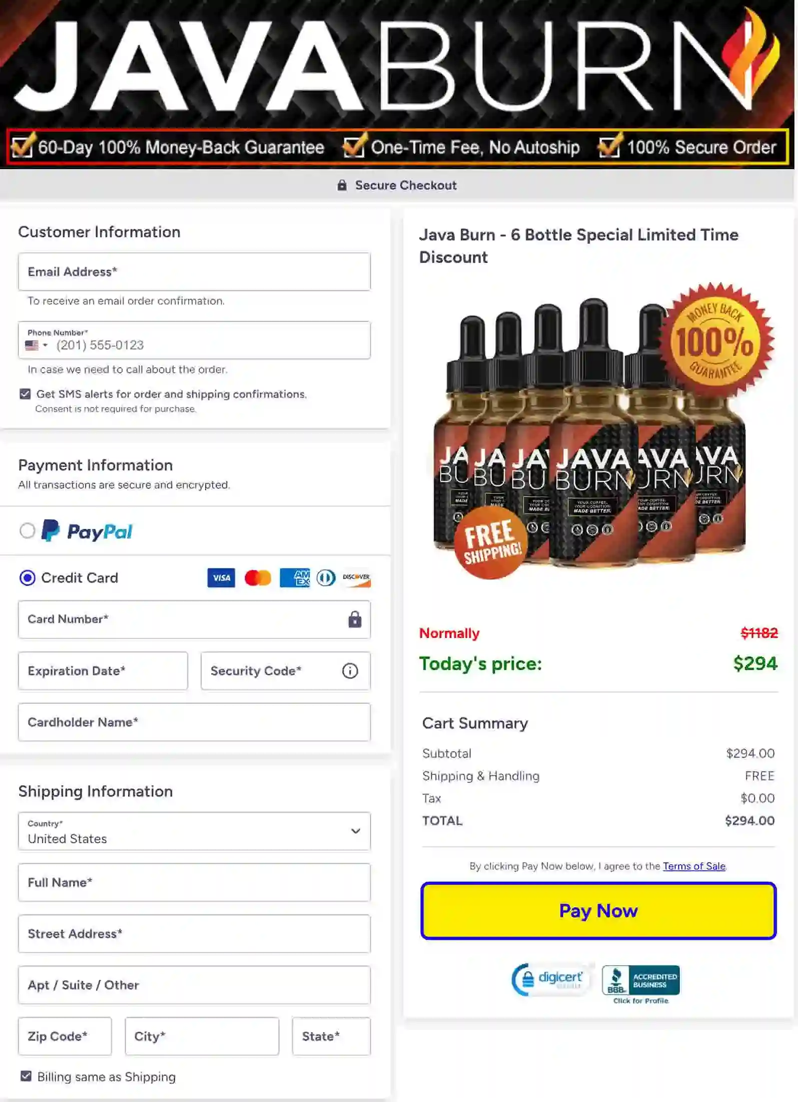 Java Burn Secure Checkout — Order Official Coffee Metabolism Formula USA 2026